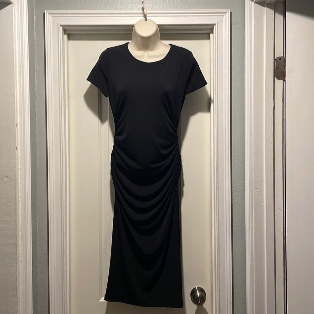 INC black midi dress